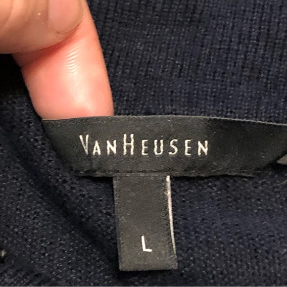 BOGO Free🦋 Van Heusen Navy Lightweight Collared Sweater - Picture 6 of 12